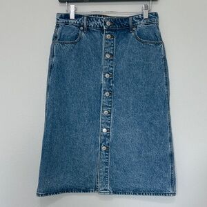 Old Navy Blue Denim A-Line Skirt